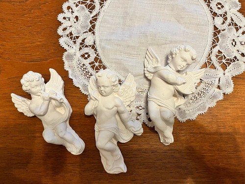 90s vintage plaster cherubs - 90s,