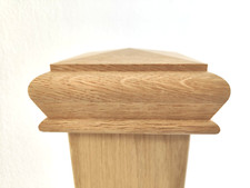 Solid White Oak Pyramid Post Cap for 90mm Full Newel