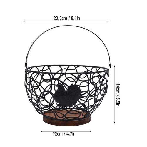 Wire egg basket vintage - basket,