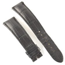 Omega De Ville Tresor 98000373 Black Alligator 19mm to 16mm Wide Watch Strap