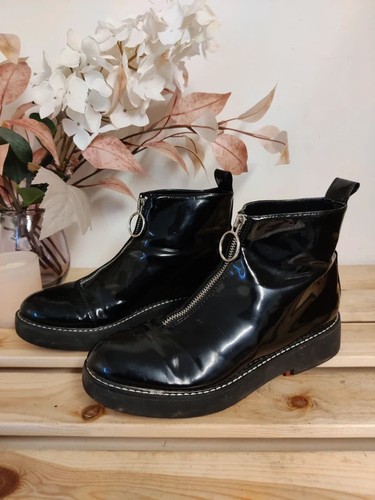 Zara woman black patent - zara,