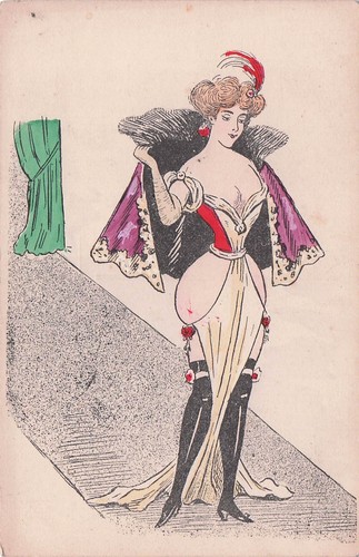 Vintage postcard risqué - postcard,