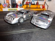 2 Scalextric Mercedes CLK LM Westminster  BOTH WORKING BUT SELLING AS SPARES.
