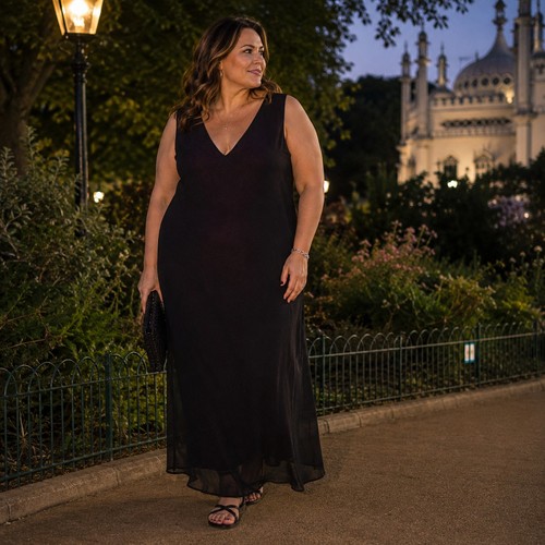 Anna scholz black - black, silk