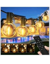 Ollny Solar Lights Outdoor Garden 10m Waterproof Festoon Light with Remote, USB