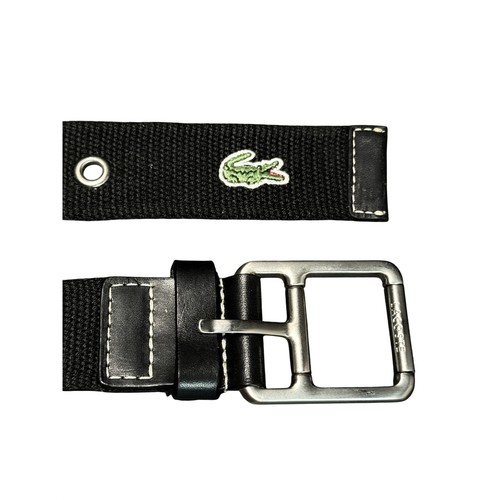 Lacoste mens black canvas web - mens,