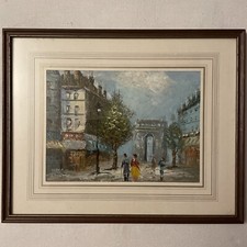 VTG Oil On Canvas Parisian