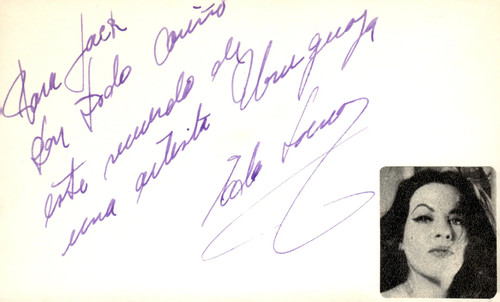 Eda lorna signed auto 3x5 - signed,
