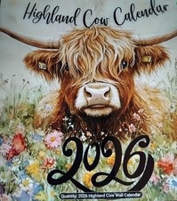2026 Highland Cow Monthly