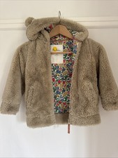 Boden Borg Teddy Fleece Zip Jacket Coat Bear Ears Age 5-6 Years