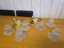 6 x Vintage Frosted White