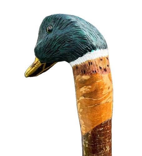 Welsh hand carved walking - -,