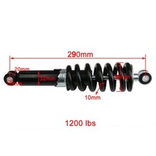 1200lbs 290mm 11.4" Rear Shock