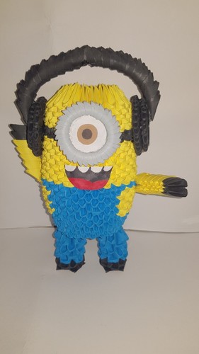 Handmade origami minion dj - handmade, 3d