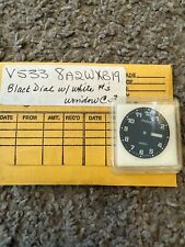 NEW VTG 1980's Men's Pulsar Watch Black Dial White Military window # V533 8a2W
