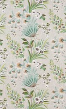 Nina Campbell /Ashdown Michelham Aqua/green Embroidered Fabric 5.6m