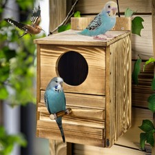 Wooden Bird House Nesting Box