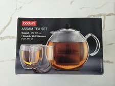Bodum Assam Tea Set Teapot and 2 Glassed