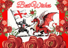 A5 Best Wishes Roses St George