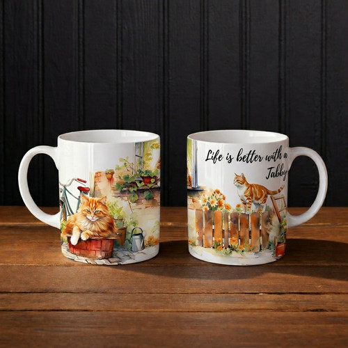 Personalised ginger tabby mug - tabby,