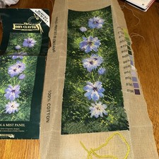 Heritage Stitchcraft John Clayton Love in a Mist Panel Nearly Complete