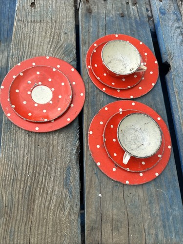 Vintage 1950 tin polka dot - polka,