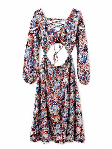 Couture maxi dress lace up - couture,