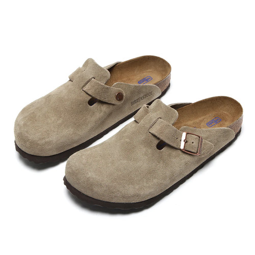 Birkenstock boston suede taupe - suede,