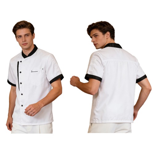 Men women short sleeve chef - uk,