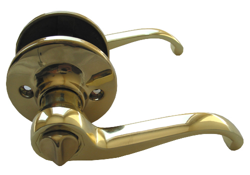 Polished brass door knobs - brass,