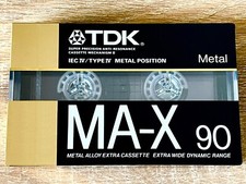 🔝🔝 TDK MA-X 90 METAL POSITION TYPE IV BLANK AUDIO CASSETTE TAPE 1988 JAPAN