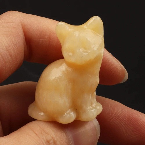 Crystal cat figurines - crystal,
