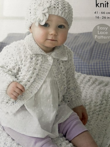 Baby easy lace cardigan - easy, hat