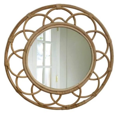 Natural woven rattan round - woven,