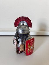 Vintage Roman Soldier Warrior Figure Resin Helmet Shield Spear Collectible
