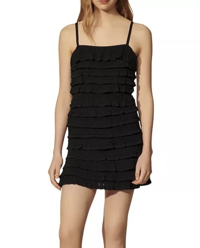 Sandro black ellora tiered - sandro,
