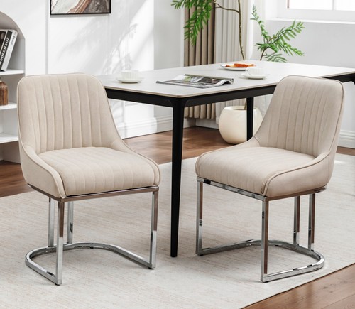 Beige velvet dining - 6,