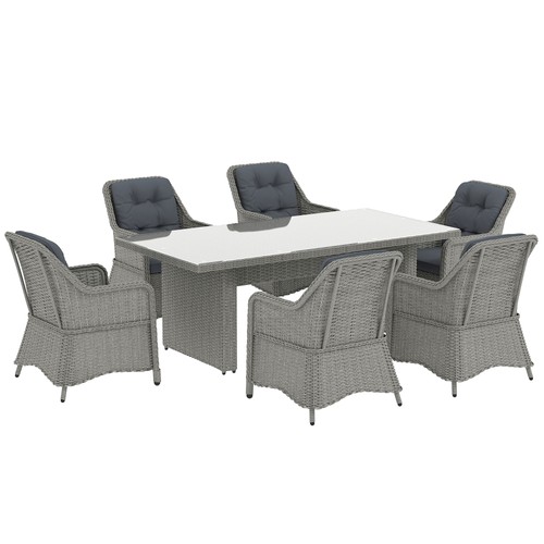Seven piece rattan dining - rattan,