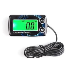 Digital LCD Inductive Tachometer Tach Hour Meter Gasoline Engine Gauge For Bike