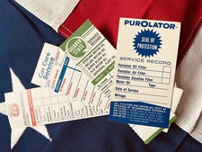 4x Vintage Oil Change Service Reminder STICKERS Classic Car Or Truck Chevy Ford.