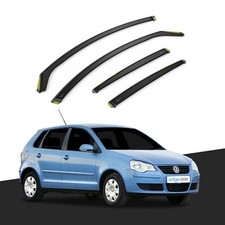 VW Polo MK4 2002-2009 5 Door Hatchback 9N/9N3 Wind Deflectors 4pc Tinted