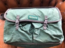 Wychwood Waxed Fishing Bag Shoulder Canvas Green  Many Pockets Rare