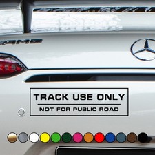 Track Use Only Sticker -