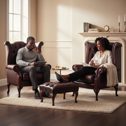 Armchairs set chairs - set, oxblood