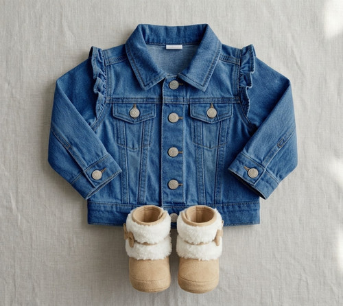 Cotton denim ruffle - ruffle, trim