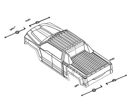Racing truck body shell - racing,