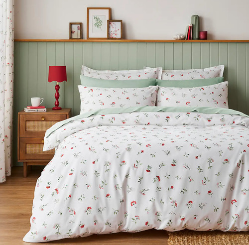 Dunelm king white margo floral - white,