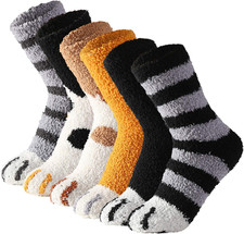 6 Pairs Cute Cat Paw Socks