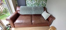 brown leather sofa