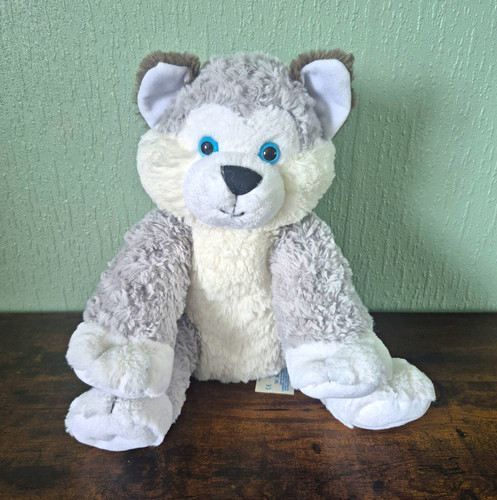 Grey white husky - white, plush